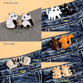 Miniatyrbillede 2 af 10: Jeansknapper No-Sying Metalknap SORT SNEGLE SNEGLE black snails-snails