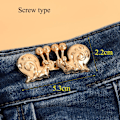 Miniatyrbillede 1 af 10: Jeansknapper No-Sying Metalknap GULD SNEGLE SNEGLE gold snails-snails