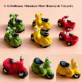 Miniatyrbilde 9 av 10: Dukkehus Miniatyrmodell Resin Motorsykkel GUL Yellow