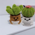 Miniatyrbillede 4 af 10: Mini strikket plantedukke Sjov positiv kartoffel E E E