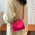 Miniatyrbillede 6 af 10: Filt Taske Underarm Taske ROSE RED rose red