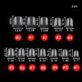 Miniatyrbillede 3 af 10: 240stk/æske Falske neglespidser Gelly neglespidser T SHAPE T SHAPE T SHAPE