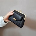 Miniatyrbillede 1 af 10: Mini Lås Clip Mønt Pung nøgletaske SORT black