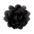Pikkukuva 1 / 10: Romanttinen Rose rintakoru Kangas Ruusukukka Pin-up rintakoru MUSTA black