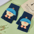 Pikkukuva 1 / 10: Neulotut Fingerless Gloves Half Finger Gloves TUMMAN SININEN Dark Blue