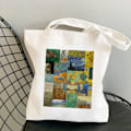 Miniatyrbillede 7 af 10: Lærredsstoftaske Shoppinghåndtaske R R R