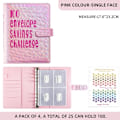 Miniatyrbild 1 av 10: 100 Kuvert Utmaning Pärm Kuvert Besparingsutmaningar pink style2-style2