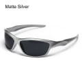 Miniatyrbilde 1 av 10: Y2K Solbriller Sportsbriller MATT SØLV MATT SØLV Matte Silver