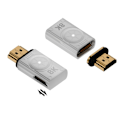Miniatyrbillede 1 af 10: HDTV 2.1 konverter magnetisk stik LEFT BEND HVID LEFT BEND Left Bend White