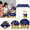 Pikkukuva 10 / 10: Eid-paperilautasarjoja - kupit, lautaset ja servietit 1 1