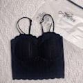 Miniatyrbillede 1 af 10: Crop Top Camisole SORT Black