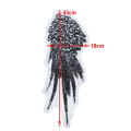 Miniatyrbillede 2 af 10: Diamond Wings Feather Stickers Brystblomst SORT Black