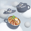 Miniatyrbillede 4 af 10: Instant Noodle Bowl Skål i rustfrit stål GUL Yellow