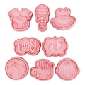 Miniatyrbilde 9 av 10: 8 stk/sett Cookie Cutters Kjeksform Deigstempel DIY Baking