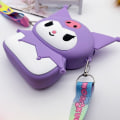 Miniatyrbilde 6 av 10: 1 Stk Kuromi Silikonveske Kawaii Veske SORT SORT