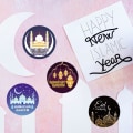 Miniatyrbild 4 av 10: EID Mubarak Pappersdekaler Present Etiketter Dekal STYLE 10 STYLE 10