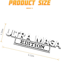 Miniatyrbild 6 av 6: 2 st Ultra MAGA Edition-emblem 3D-bokstavsdekal i metall i metall