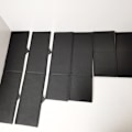 Miniatyrbillede 10 af 10: 6 Stk/Sæt Stof Opbevaringsboks Tøj Organisation Skuffe SORT black