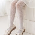 Miniatyrbillede 3 af 10: Mesh strømpebukser pigestrømpe BEIGE S beige S