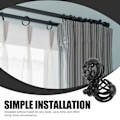 Miniatyrbillede 3 af 9: Curtain Rod Finials Drapering Accessories SORT Black