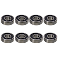 Miniatyrbillede 6 af 10: 8 stk. Deep Groove Kuglelejer Dobbeltforseglede lejer 6000-2RS 6000-2RS 10x26x8mm