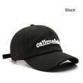 Bokstavsbroderad Mode Basebollkeps SVART Black