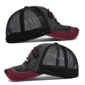 Miniatyrbillede 9 af 10: Brev Broderi Baseball Caps Net Snapback Hatte GRÅ GRÅ grey