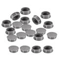 Miniatyrbilde 1 av 10: 16 stk. hullplugger, plan type, panel, runde, snap, GRÅ, 16 stk. Gray 16pcs