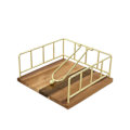 Miniatyrbillede 6 af 10: Servietholder Smedejern trævævsæske GULD STIL 1 STIL 1 gold style 1-style 1