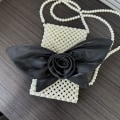 Pikkukuva 3 / 10: Bow Fabric Patch Flower Kangastarra MUSTA Black