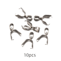 Miniatyrbild 1 av 9: 10cpcs hängsmycke Pinch Bail Dingle Charm Bead Connector SILVER Silver 2.5X13mm10pcs-10pcs