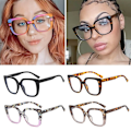 Miniatyrbilde 9 av 10: Anti-Blue Light Glasses Square Eyeglasses 5 5 5