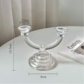Miniatyrbillede 6 af 10: Krystal lysestage romersk lysestage C C C