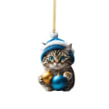 Miniatyrbilde 1 av 8: Julehatt Kattenheng Katt Juletrepynt 2 2 2
