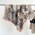 Miniatyrbild 8 av 10: Strandsjal 90x90cm Sidenscarf 9 9 9