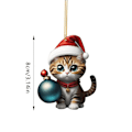 Miniatyrbild 2 av 8: Julhatt Katt Hänge Katt Julgran Ornament 1 1 1