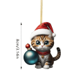 Miniatyrbild 2 av 8: Julhatt Katthänge Katt Julgransprydnad 2 2 2