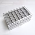 Miniatyrbillede 8 af 10: Smykkeopbevaringsæske Ørering Organizer SORT Black