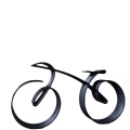Miniatyrbilde 2 av 4: Minimalistisk sykkelskulptur Bike Silhouette Sykkel Ornament