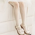 Miniatyrbillede 1 af 10: Mesh strømpebukser pigestrømpe BEIGE L beige L