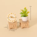 Pikkukuva 2 / 10: Nukkekodin miniatyyri sohva, teepöytä 3 3 3