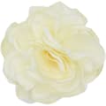 Stof Stor Rose Blomst Brosche Blomster Brosche HVID white