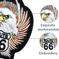 Miniatyrbilde 4 av 6: 2stk Route 66 Motorsykkel Patch På Eagle Shape Sy på Patch