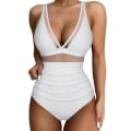 Miniatyrbilde 1 av 9: Dame Badedrakt Badetøy HVIT XL White XL