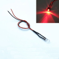 Pikkukuva 1 / 10: 10 kpl valmiiksi johdotetut LED LED-valot lähettävät diodit PUNAINEN 8mm 8mm red 8mm-8mm