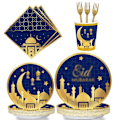 Pikkukuva 1 / 10: Eid-paperilautasarjoja - kupit, lautaset ja servietit 1 1