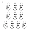 Miniatyrbillede 5 af 10: 10 stk Numbers Pendant Charms Arabiske Tal Pendants 3 3 3