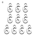 Miniatyrbillede 5 af 10: 10 stk Numbers Pendant Charms Arabiske Tal Pendants 8 8 8