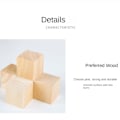 Miniatyrbilde 7 av 9: 10stk Trekube Tre Firkantblokk 2X2X2CM 2x2x2cm