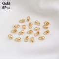 Miniatyrbilde 1 av 10: 1/5 stk Cord Crimp Beads Clam Shell Bead 5 STK GULL 5 STK GULL 5Pcs Gold